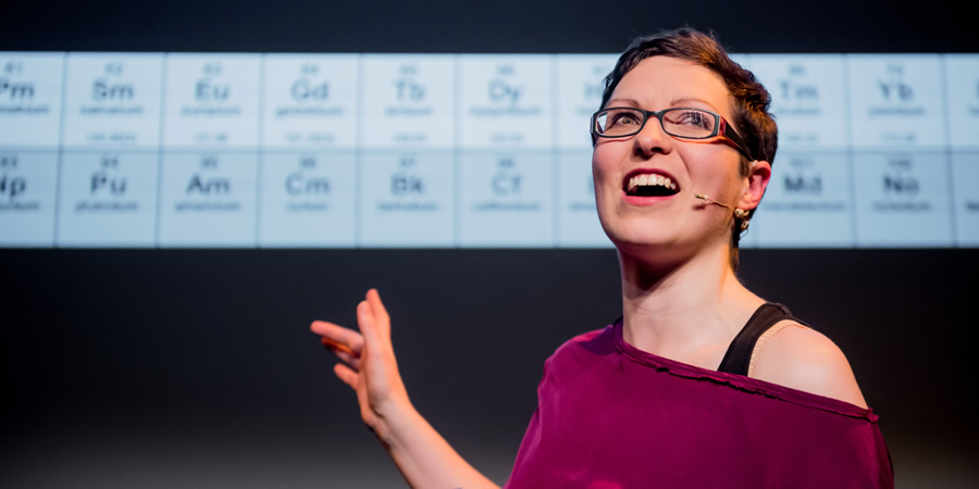 Helen Arney female Science speaker musician tech stand up comedian at Great British Speakers