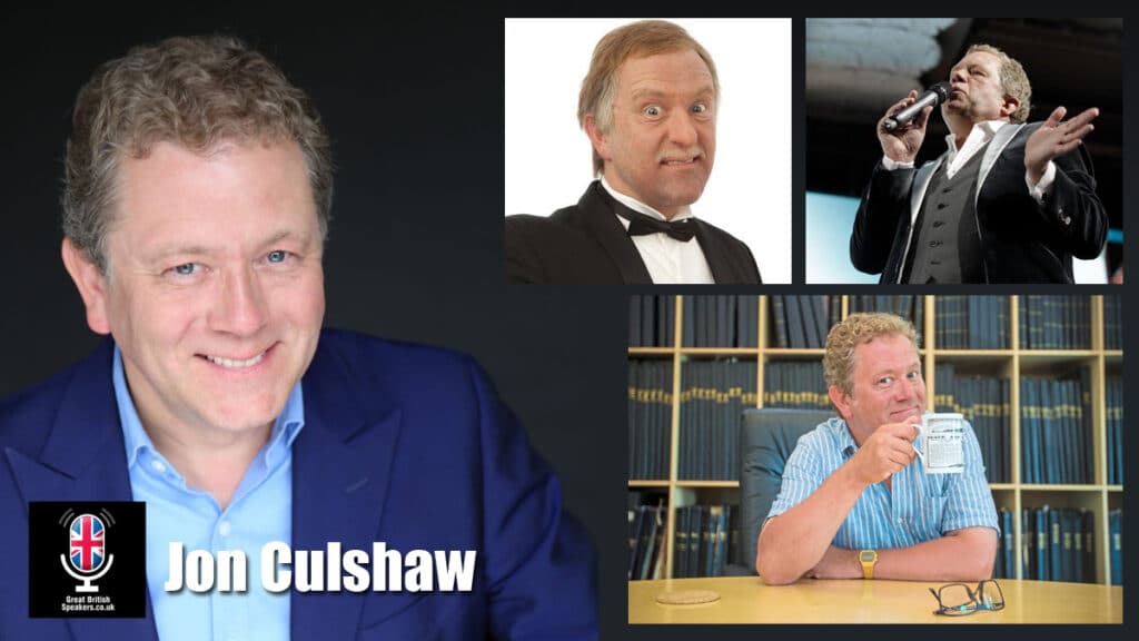 Jon Culshaw comedian impressionist after dinner speaker awards host book at Great British Speakers
