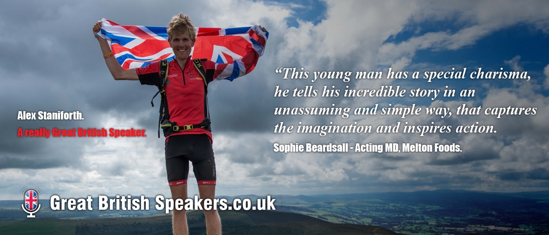 Alex Staniforth - Everest climber inspirational speaker at Great British Speakers