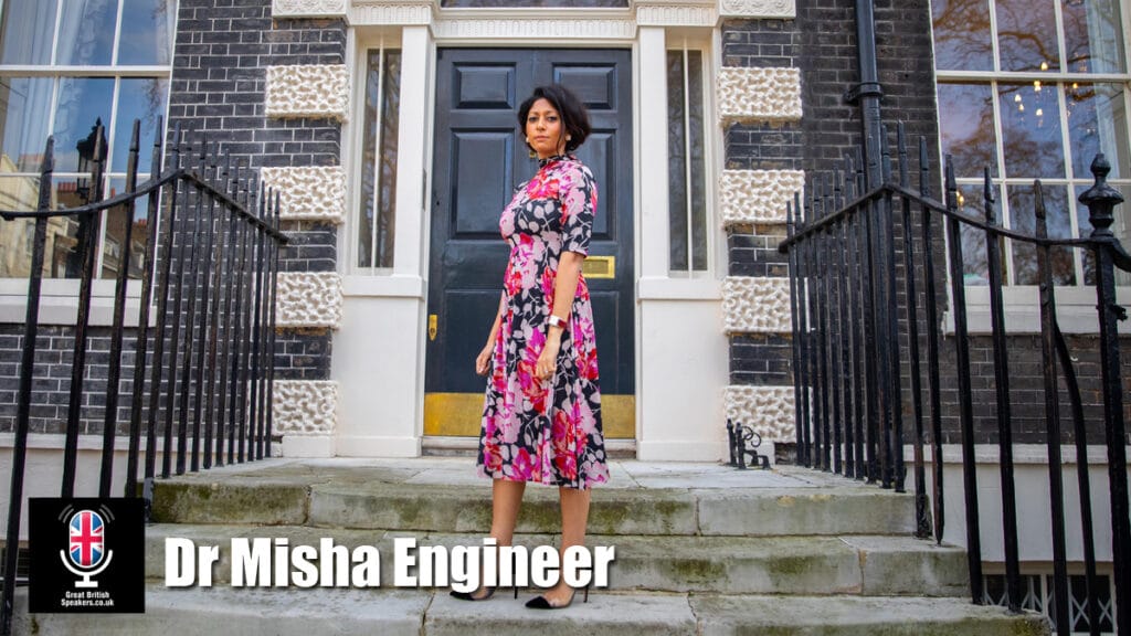 Dr Misha Engineer London female pharmaceutical entrepreneur healthcare motivational speaker at Great British Speakers