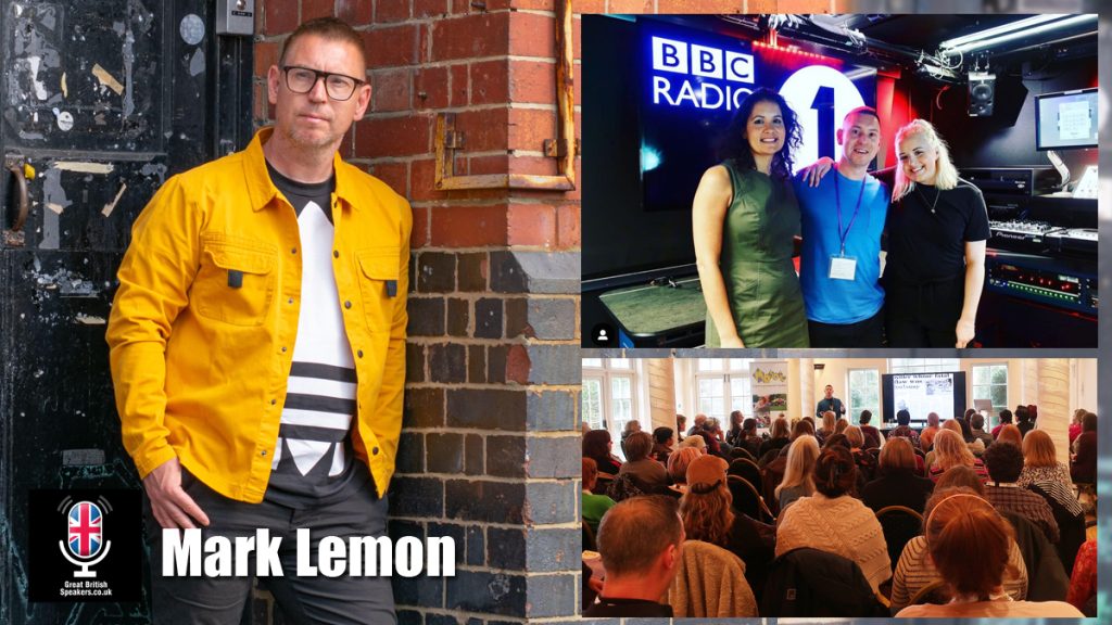 Mark Lemon award winning childrens author podcaster grief - mental health speaker bereavement ambassador at Great British Speakers