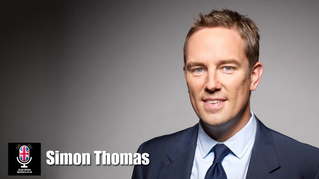 book Simon Thomas ex Blue Peter SKY sports presenter mental health motivational speaker hire at agent Great British Speakers