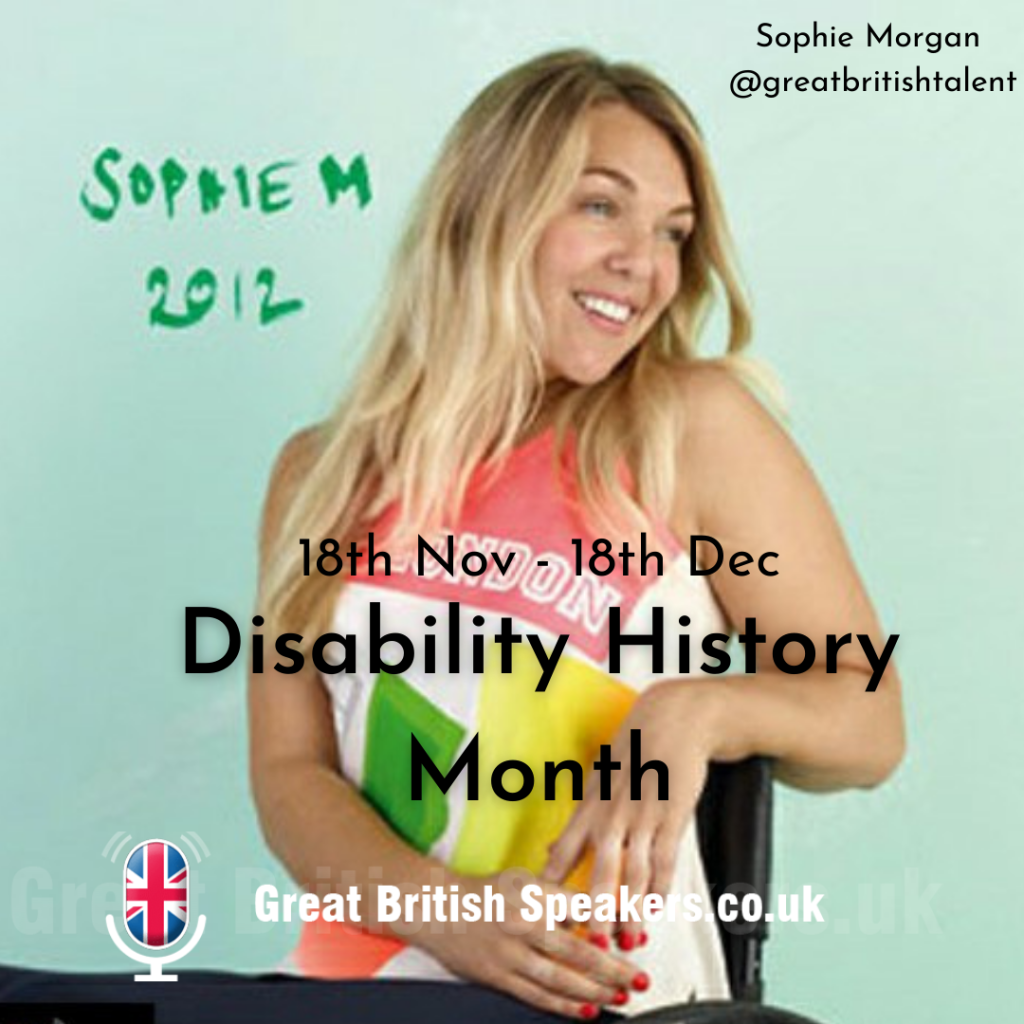 Sophie Morgan one of the best disability speakers and campaigner at Great British Speakers