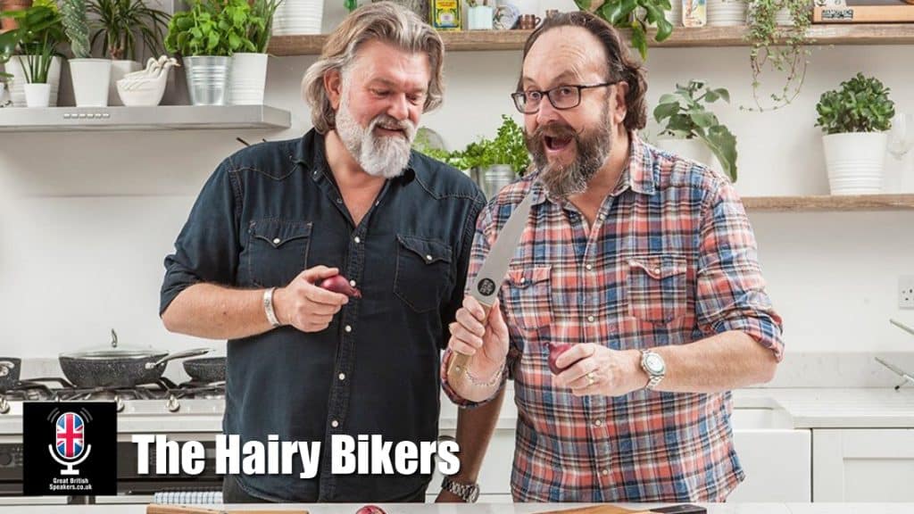 Si & Dave The Hairy Bikers Hire Motorcycle Chefs presenters hosts at booking agent Great British Speakers