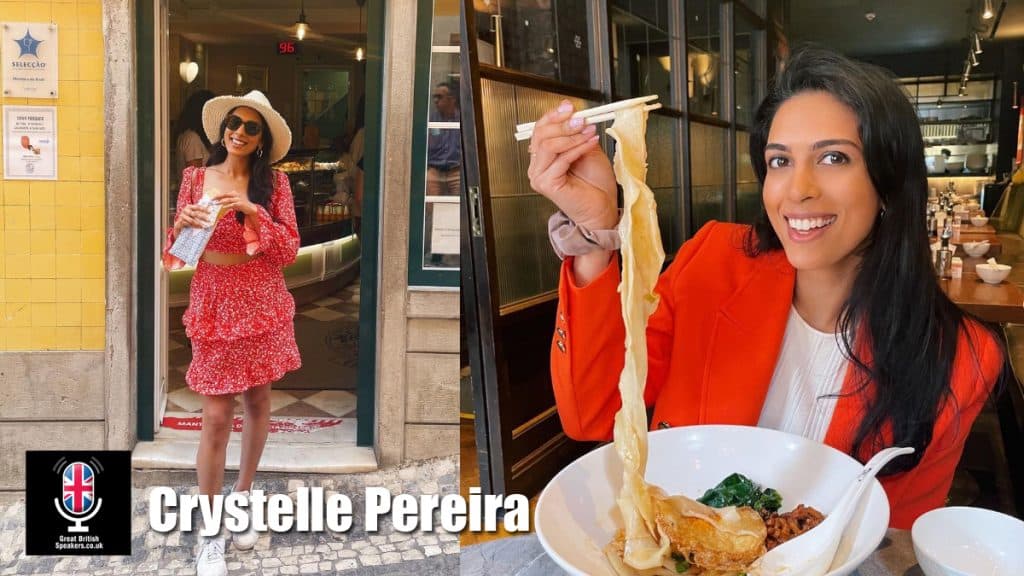 Crystelle Pereira GBBO Great British Bake Off Winner Baker Portuguese Goan at great British Speakers
