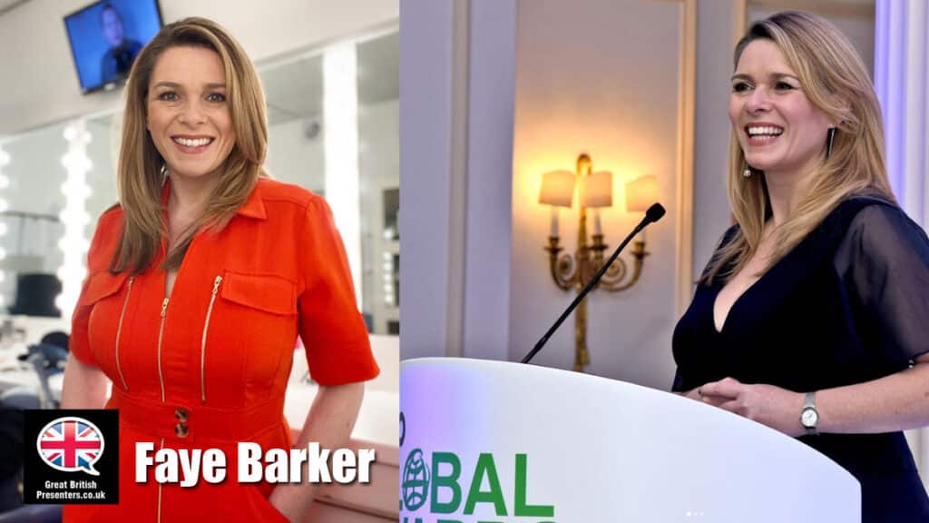 Faye Barker - Good Morning London LBC ITV TV presenter moderator host journalist reporter book at Great British Presenters