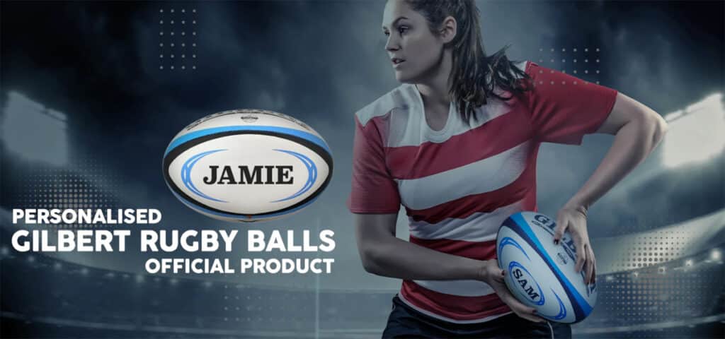 Richard Askam marketing speaker personalised branding Gilbert rugby balls at Great British Speakers
