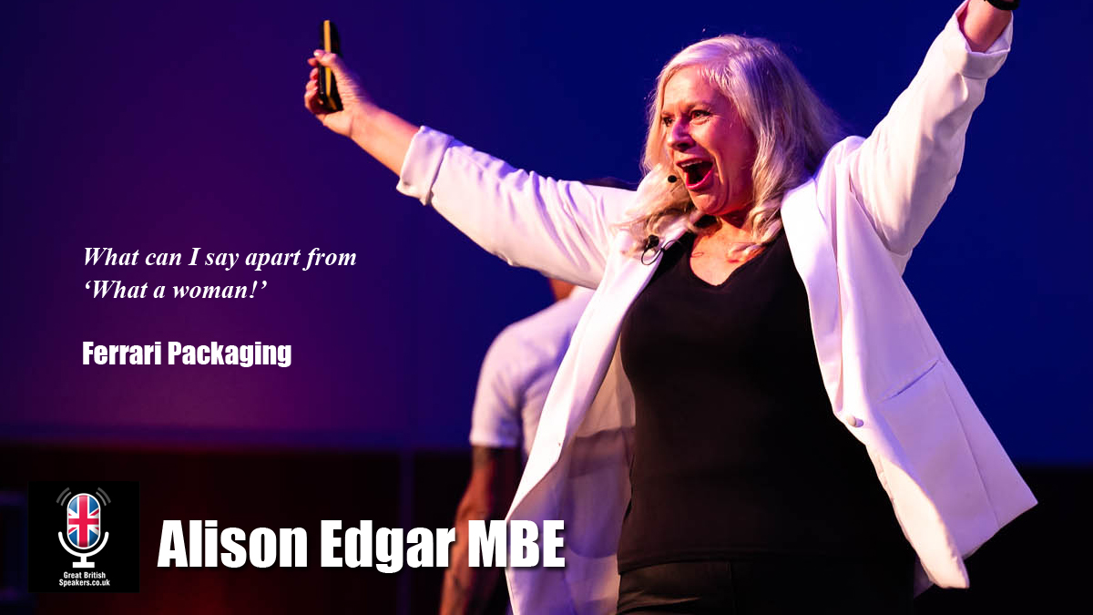 Alison Edgar MBE book big balls sales communication culture corporate keynote speaker at agent Great British Speakers