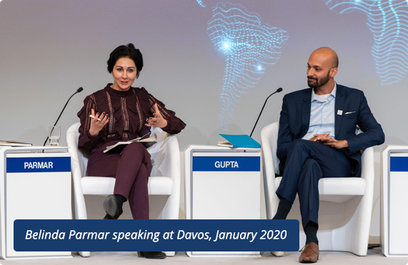 Belinda Parmar speaking at Davos from great British Speakers