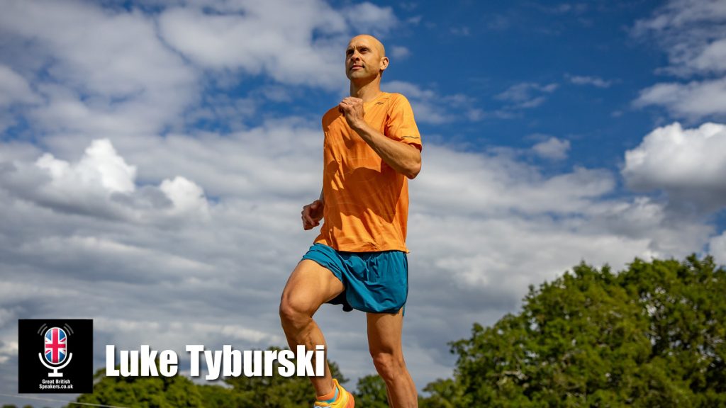 Luke Tyburski Ultra athlete high performance coach mentor motivational speaker host book at agent Great British Speakers
