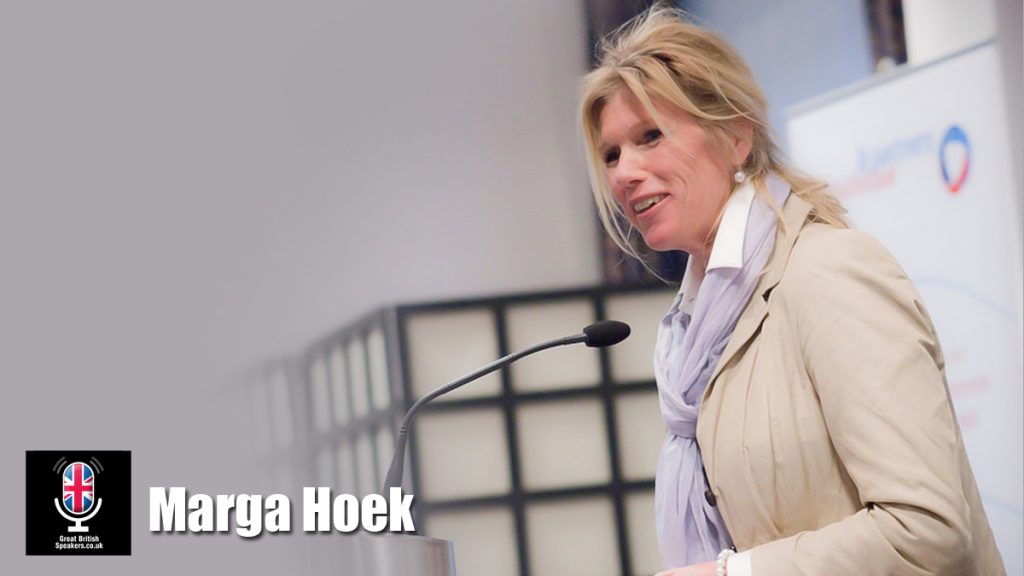 Marga Hoek ESR award winning sustainability finance business speaker at Great British Speakers