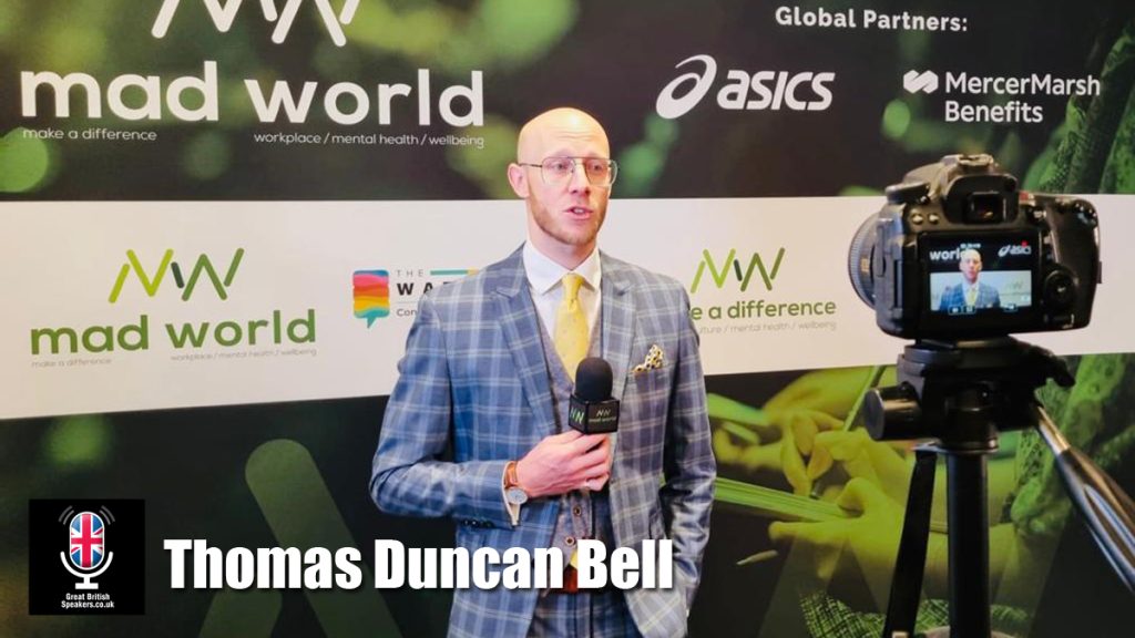 Thomas Duncan Bell mental health bipolar dyslexia dyspraxia PTSD ADHD speaker at agent Great British Speakers