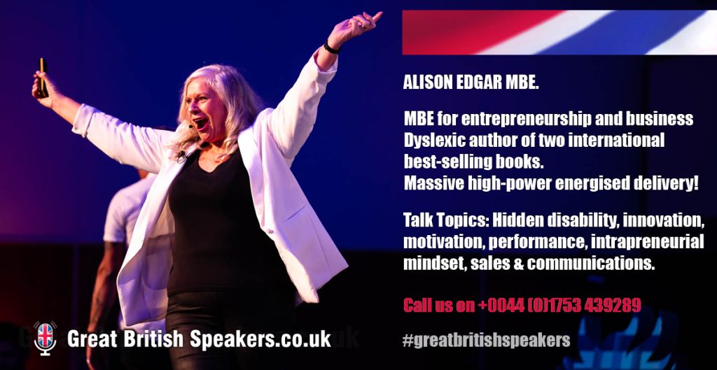 Alison Edgar MBE book high energy big balls sales communication corporate keynote business speaker at agent Great British Speakers