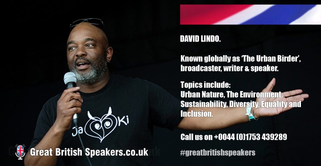 David Lindo The Urban Birder city wildlife nature speaker at Great British Speakers