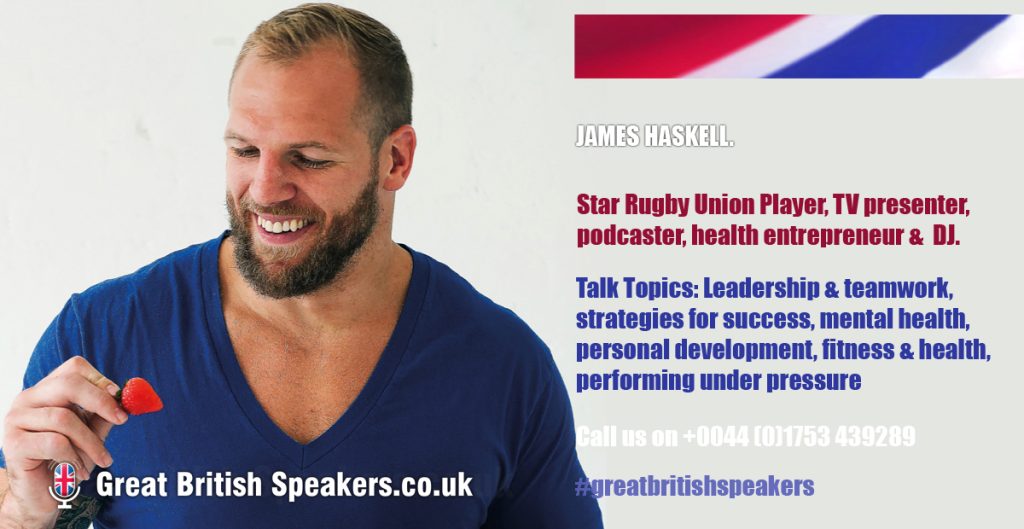 James Haskell Rugby Union Player TV Presenter Inspirational Motivational speaker at Great British Speakers