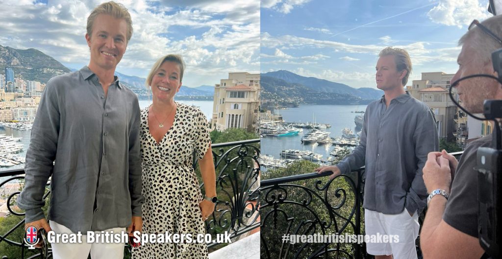 Jane Farnham Nico Rosberg sustainability keynote speaker booking agent Great British Speakers