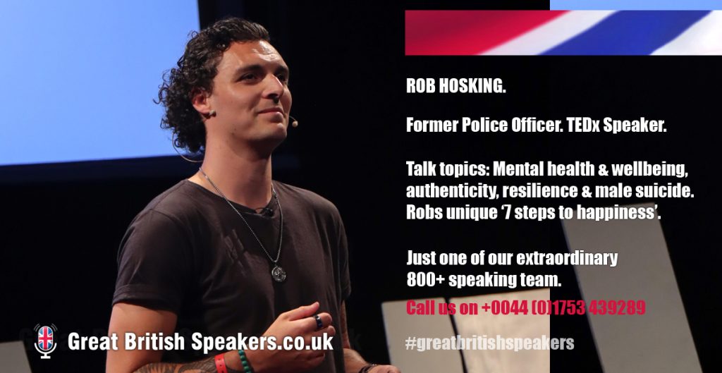Rob Hosking - hire male mental health resilience speaker book at bureau agent Great British Speakers