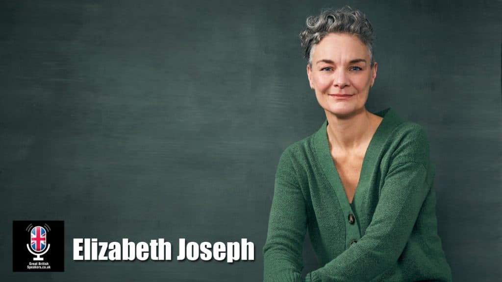 Elizabeth Joseph - hire Mid life Menopause keynote speaker book at agent Great British Speakers
