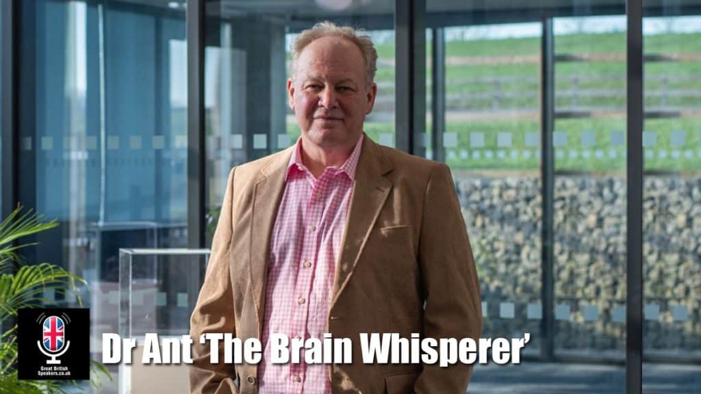 Dr Ant The Brian Whisperer Webb mindset pupose mental health motivation suicide keynote speaker book at agent Great British Speakers