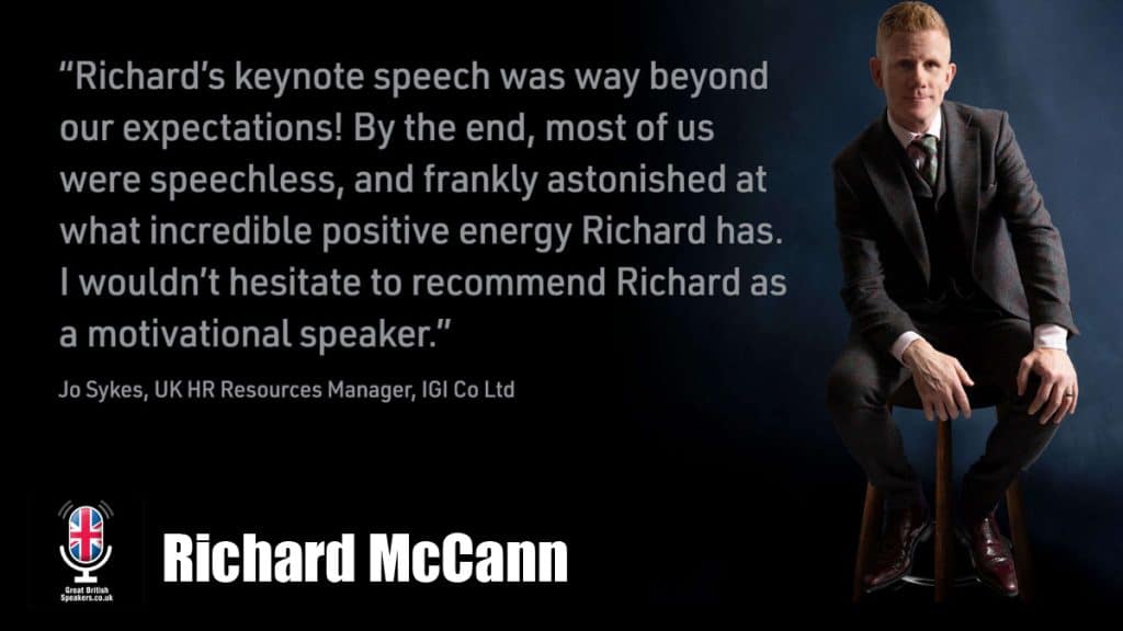 Richard McCann I-Can presenter Yorkshire Ripper Motivational Inspirational Speaker book at Agent Great British Speakers
