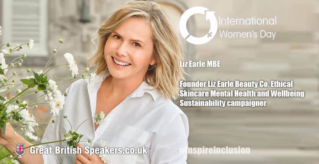 Liz Earle MBE IWD International Women’s Day Speaker at Great British Speakers
