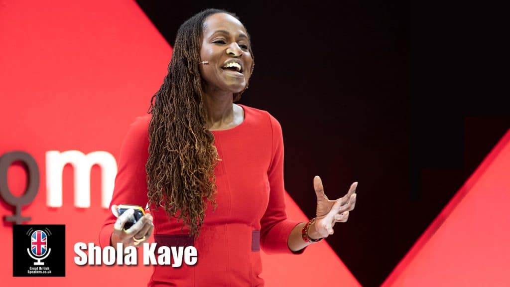 Shola Kaye hire IWD INSPIRE INCLUSION DEI Diversity Equality Inclusion keynote speaker agent Great British Speakers