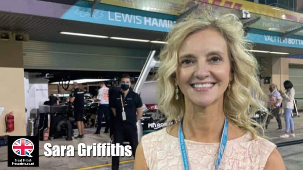 Sara Griffiths hire presenter speaker book at agent Great British Presenters
