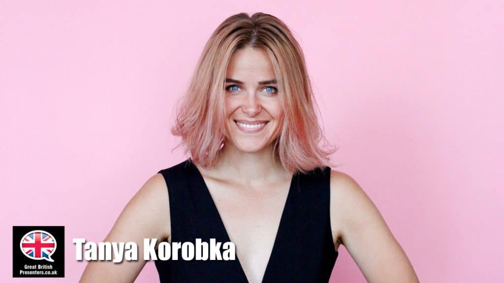 Tanya Korobka hire presenter speaker book at agent Great British Presenters